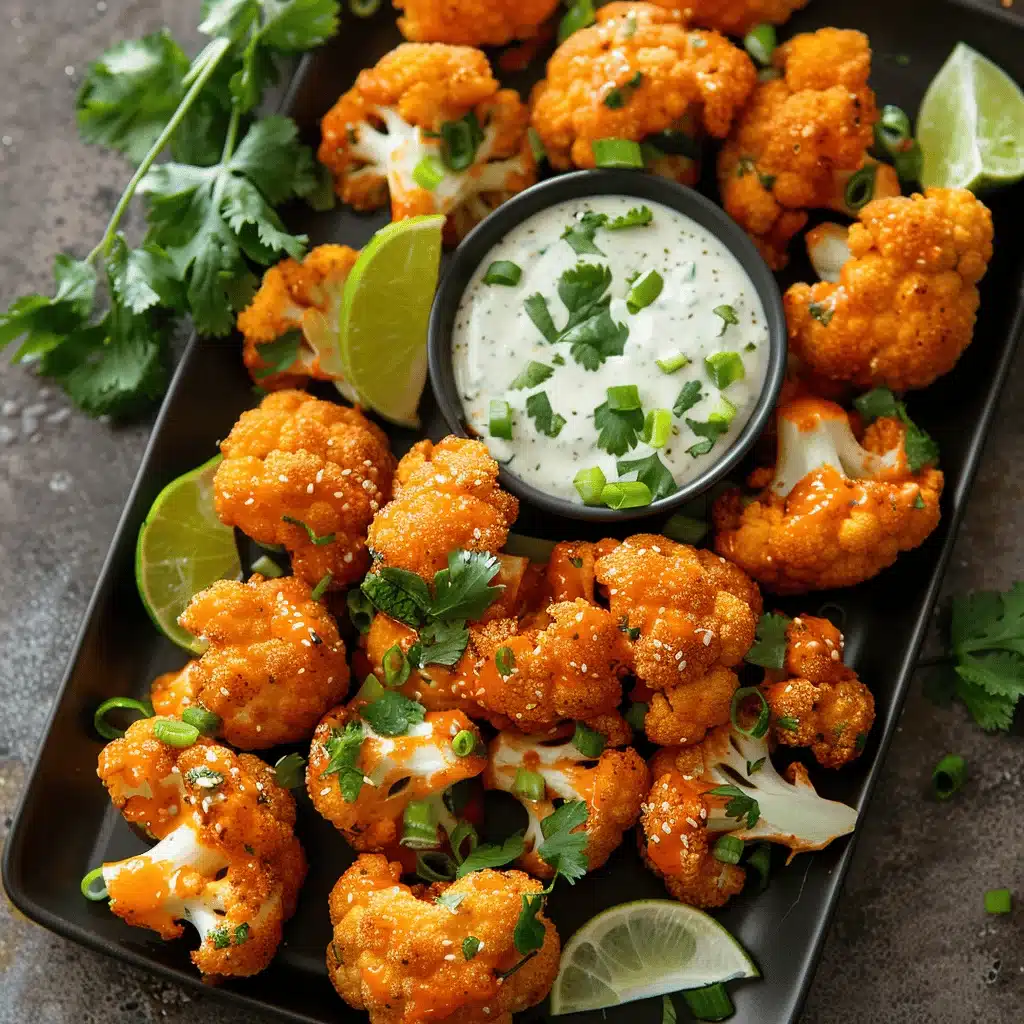 air fryer buffalo cauliflower - featured image