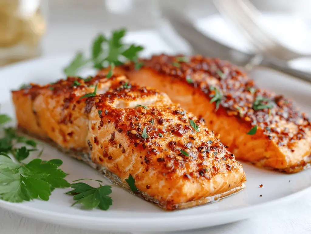 air fryer salmon - featured image