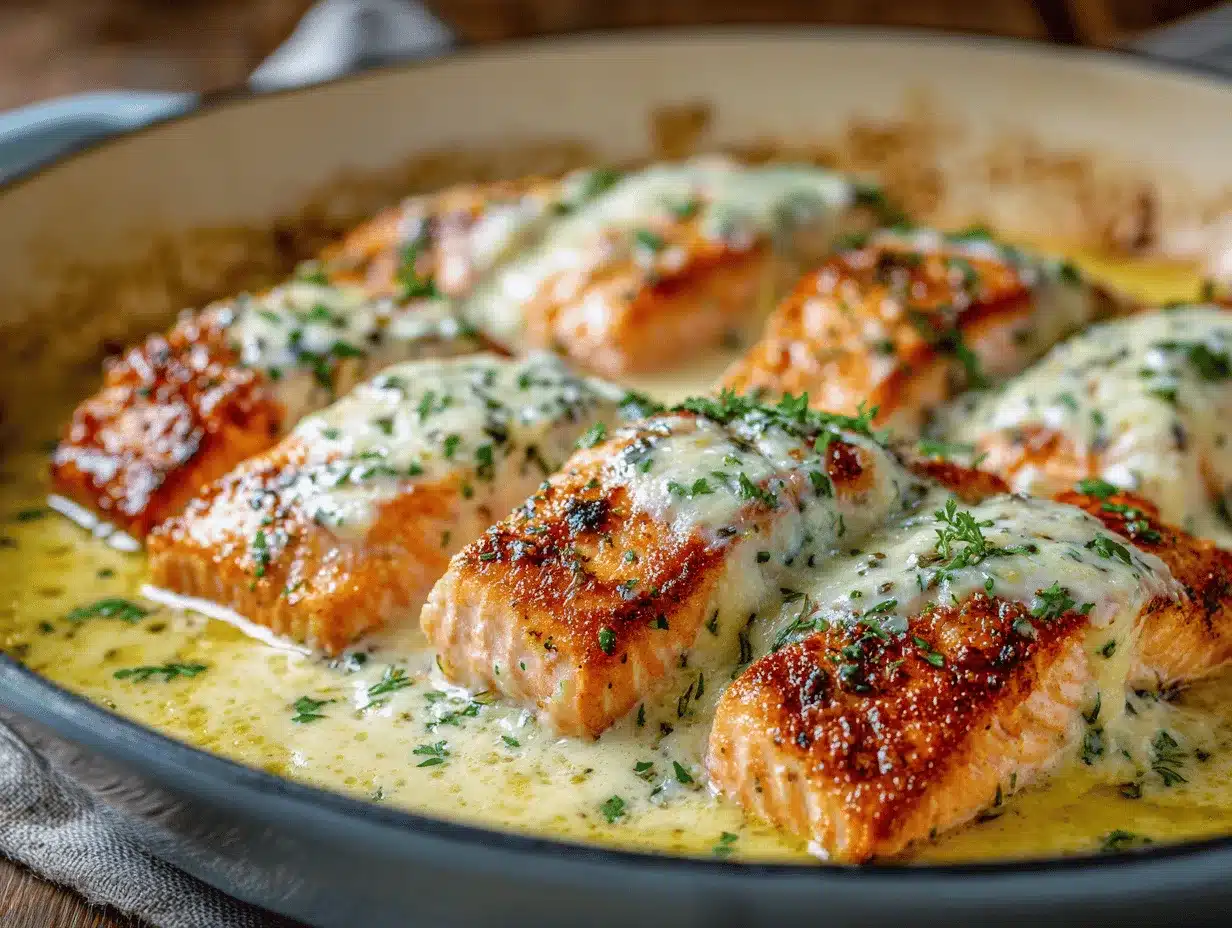 Baked Boursin Salmon preparation steps