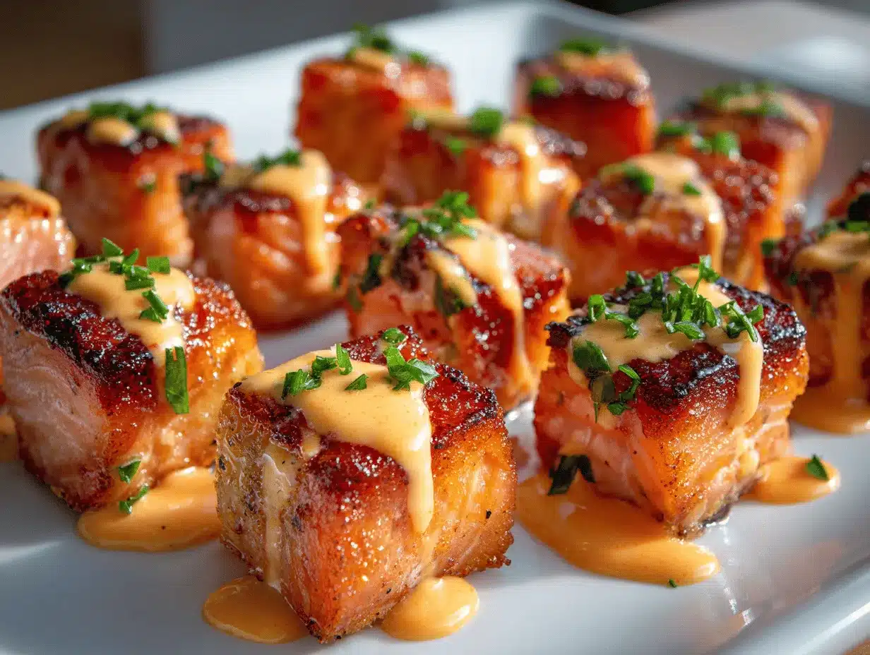 bang bang salmon bites preparation steps