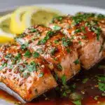 brown sugar soy glazed salmon - featured image