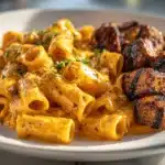 Cajun Steak Cheesy Rigatoni Parmesan - featured image