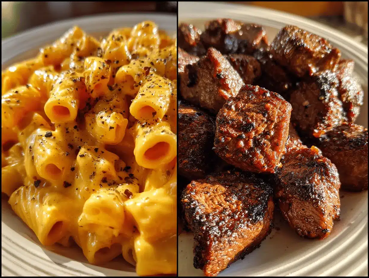 Cajun Steak Cheesy Rigatoni Parmesan preparation steps