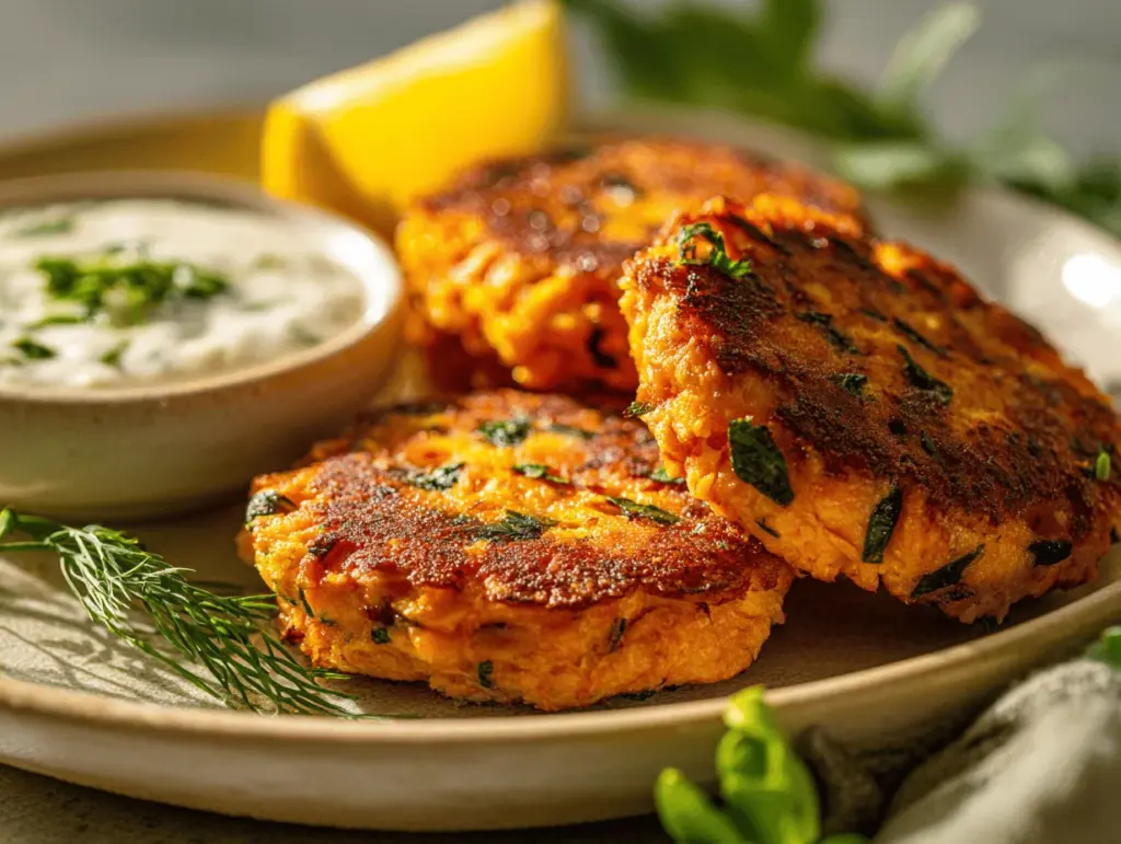 canned salmon patties - featured image