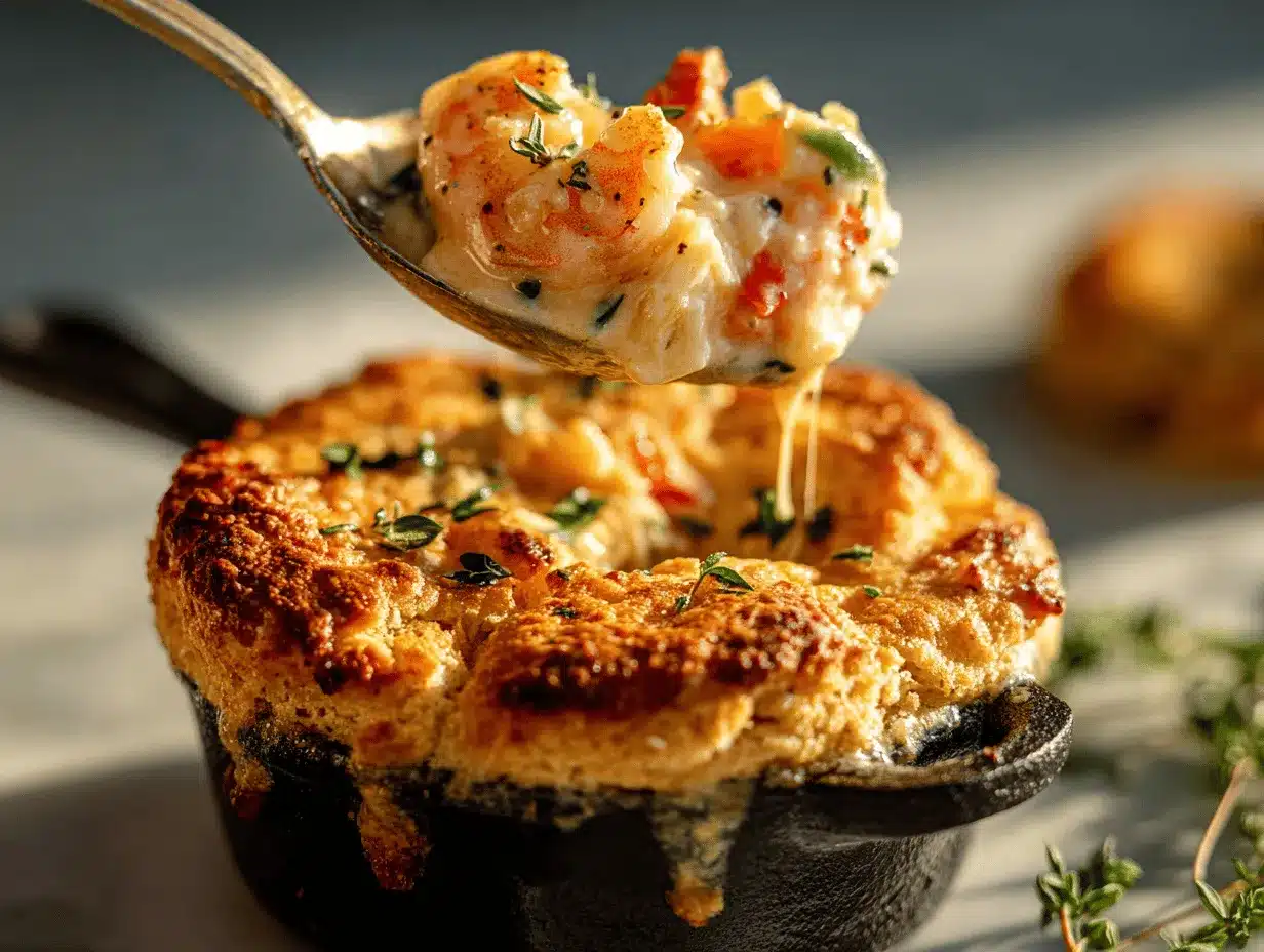 Cheddar Bay Biscuit Seafood Pot Pie preparation steps