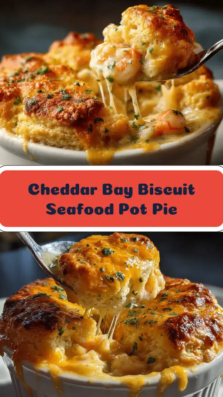Cheddar Bay Biscuit Seafood Pot Pie recipe