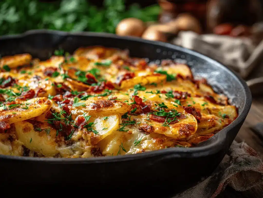 cowboy potato casserole - featured image