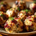 cranberry turkey stuffing balls - featured image