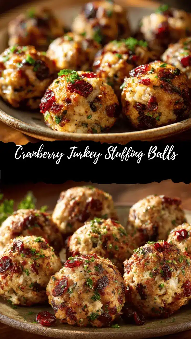 cranberry turkey stuffing balls recipe