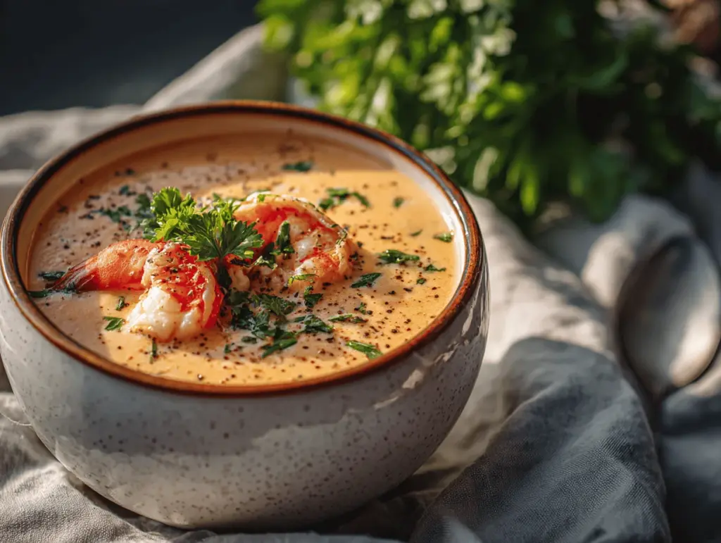 creamy crab and shrimp bisque - featured image