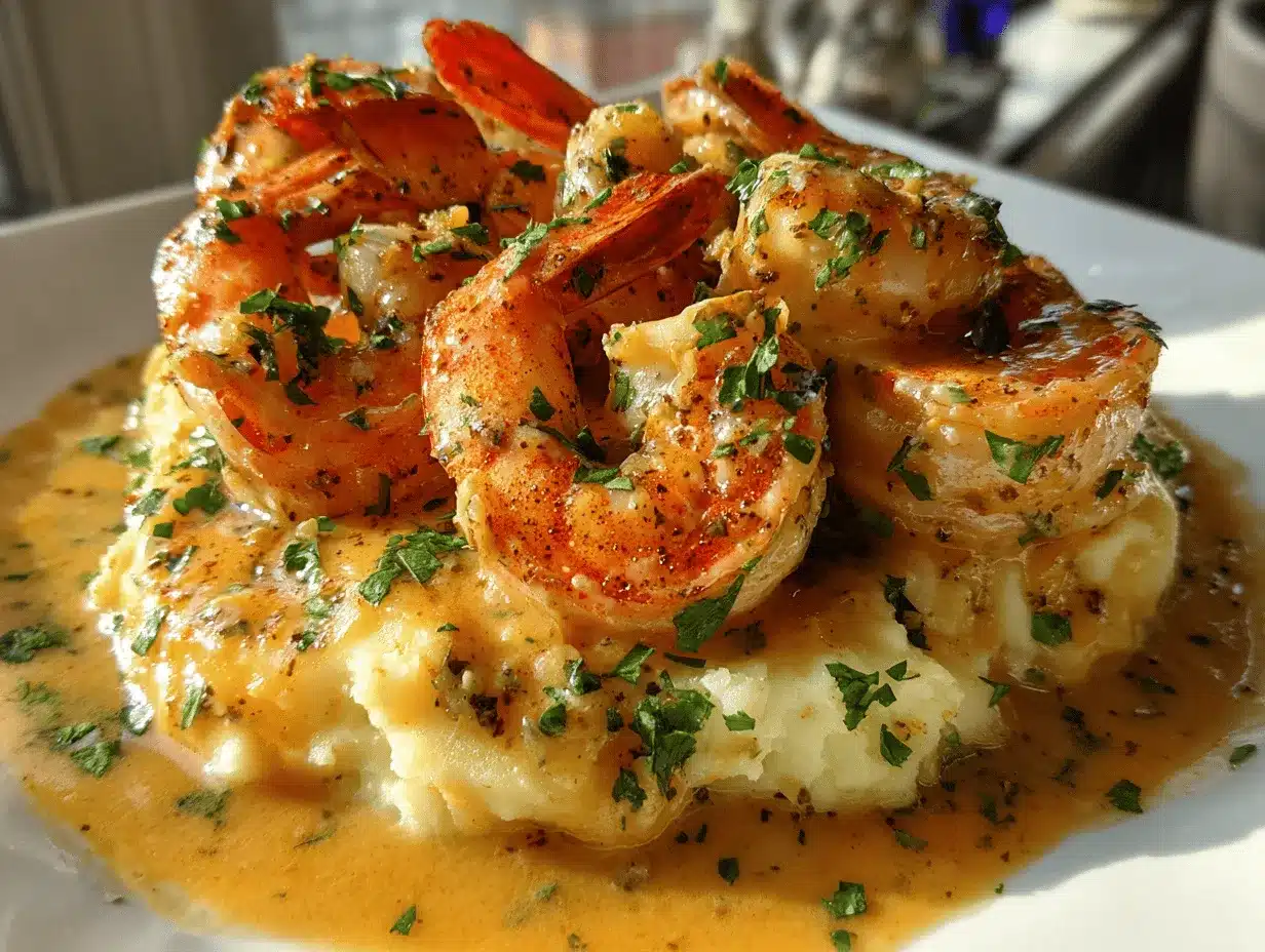 creamy garlic shrimp preparation steps