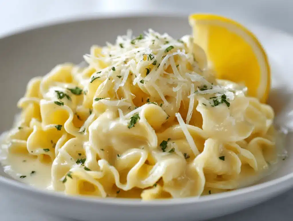 creamy lemon pasta - featured image