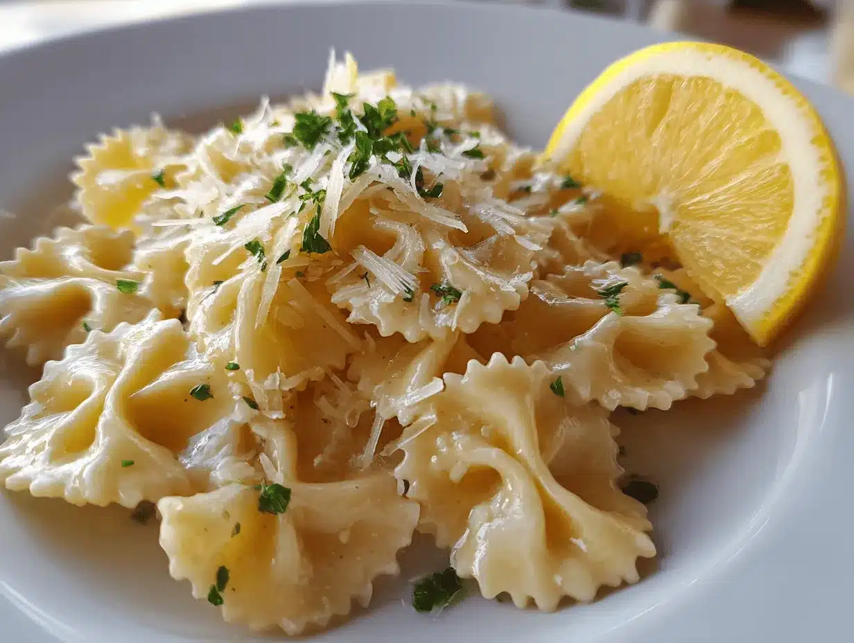 creamy lemon pasta preparation steps