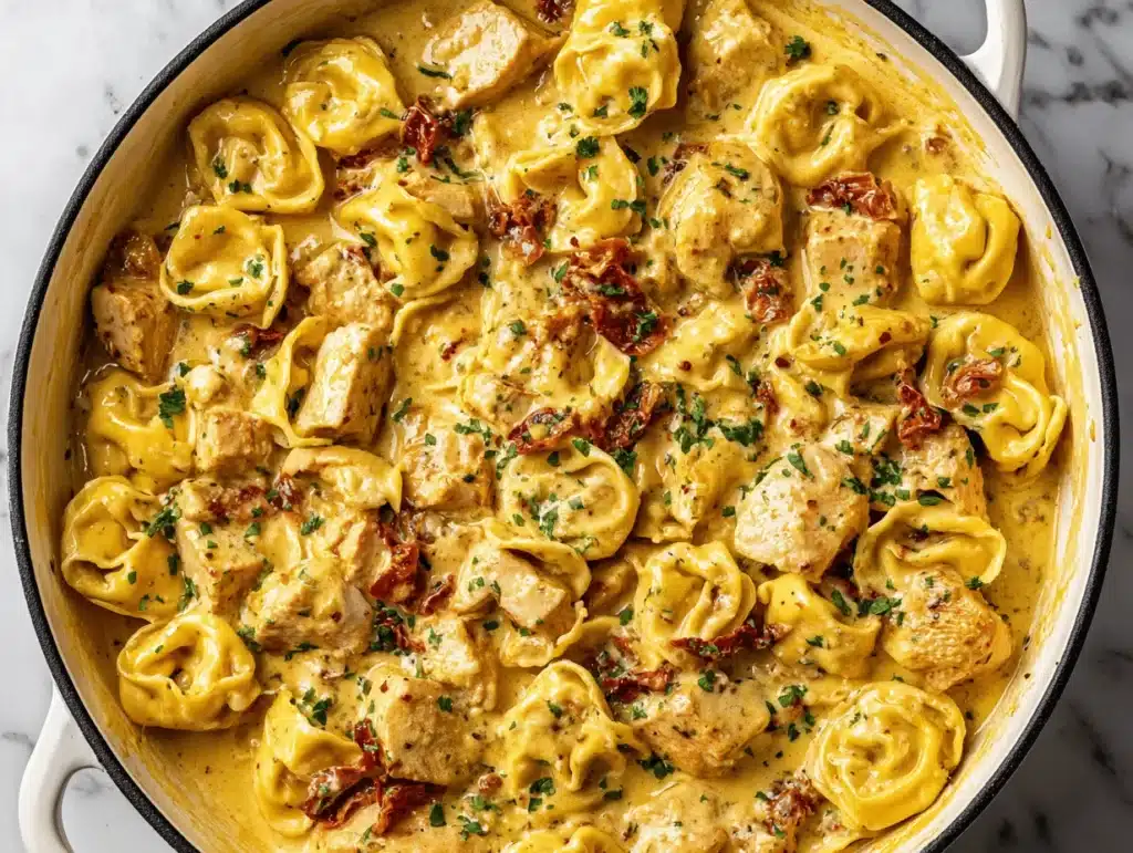 creamy marry me chicken tortellini - featured image