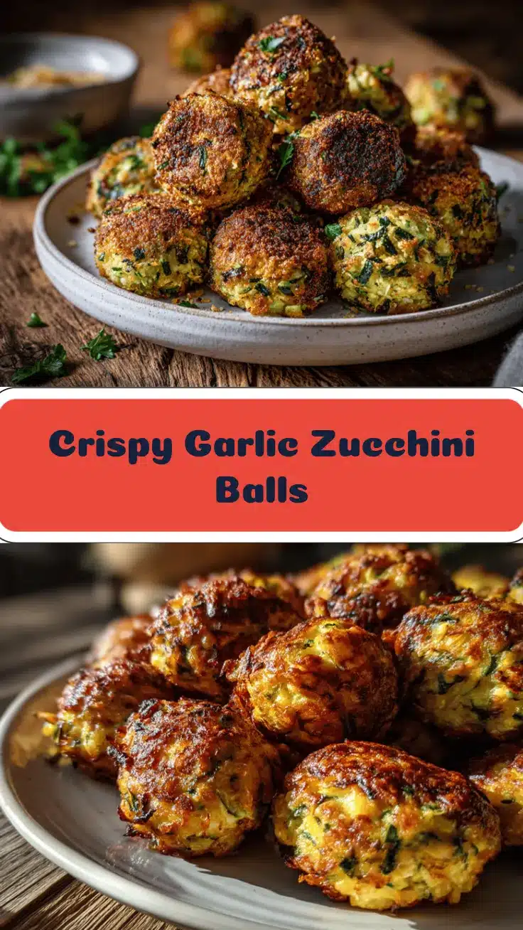 crispy garlic zucchini balls recipe