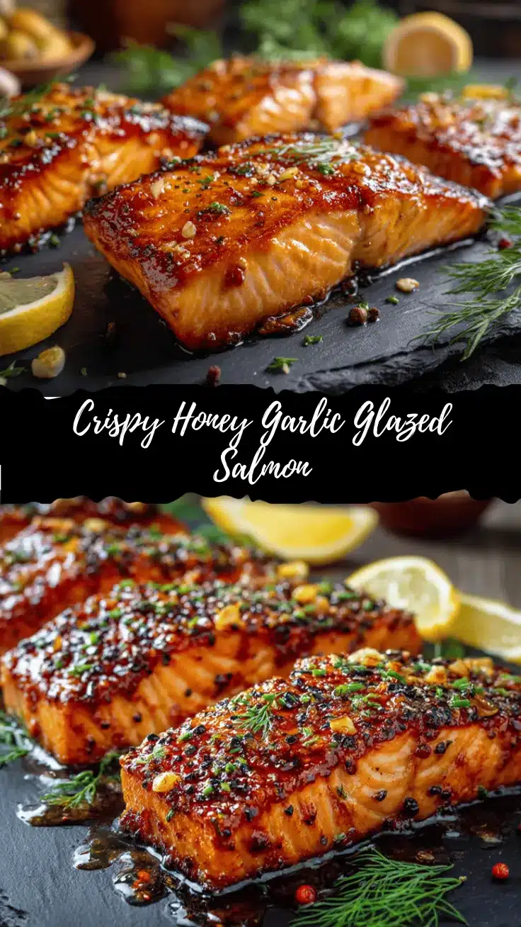 crispy honey garlic glazed salmon recipe