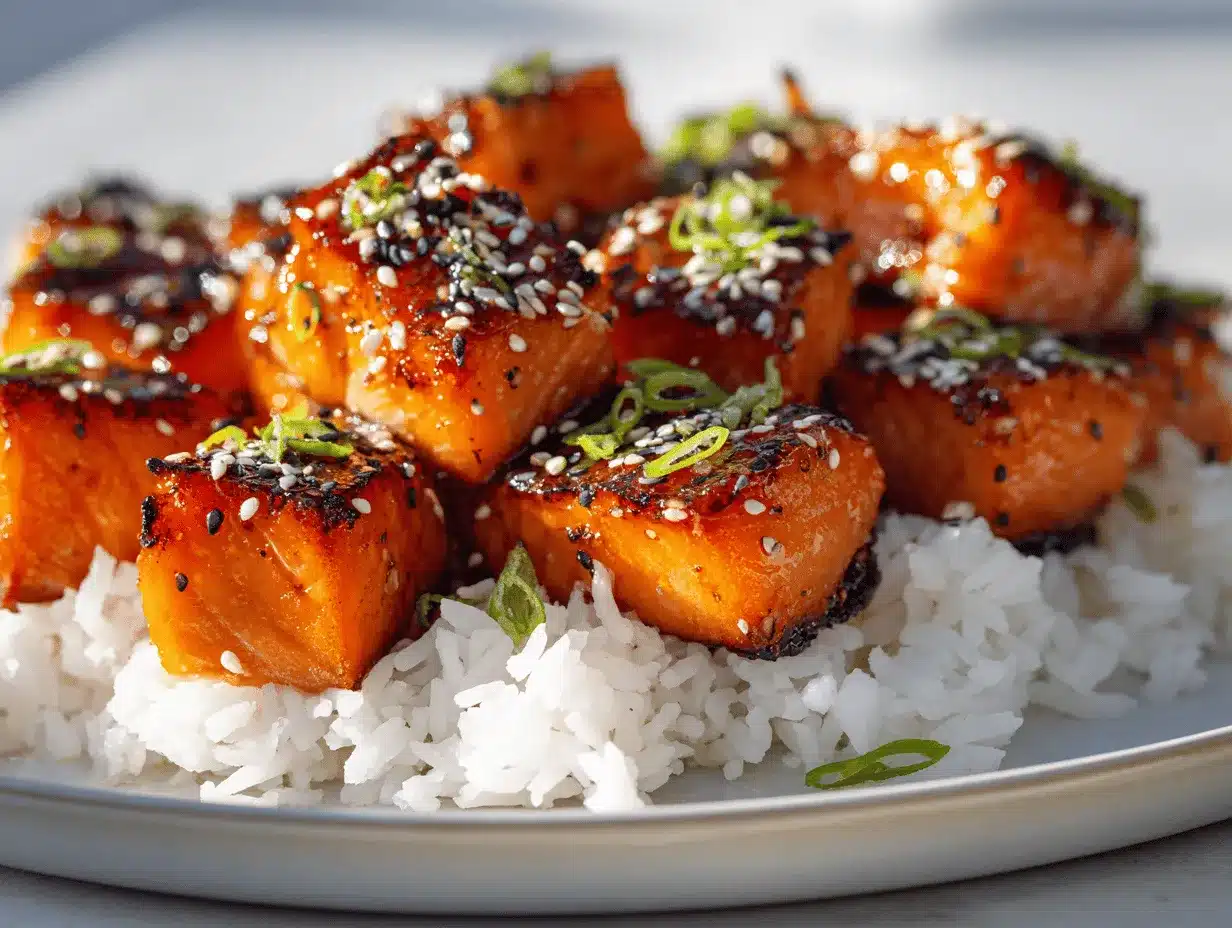 crispy honey garlic salmon bites preparation steps
