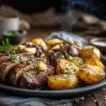 Crockpot Garlic Steak and Potatoes - featured image