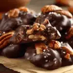 dark chocolate pecan clusters - featured image