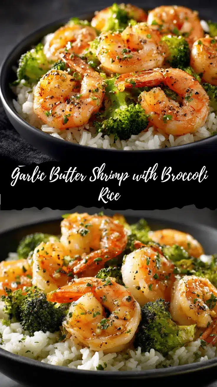 garlic butter shrimp and broccoli rice recipe