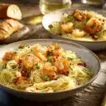 garlic butter shrimp angel hair pasta - featured image