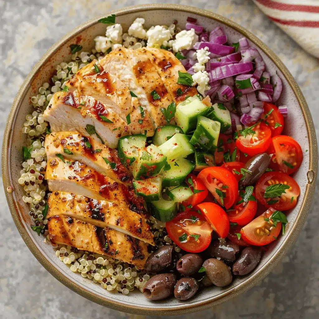 Greek chicken bowl preparation steps