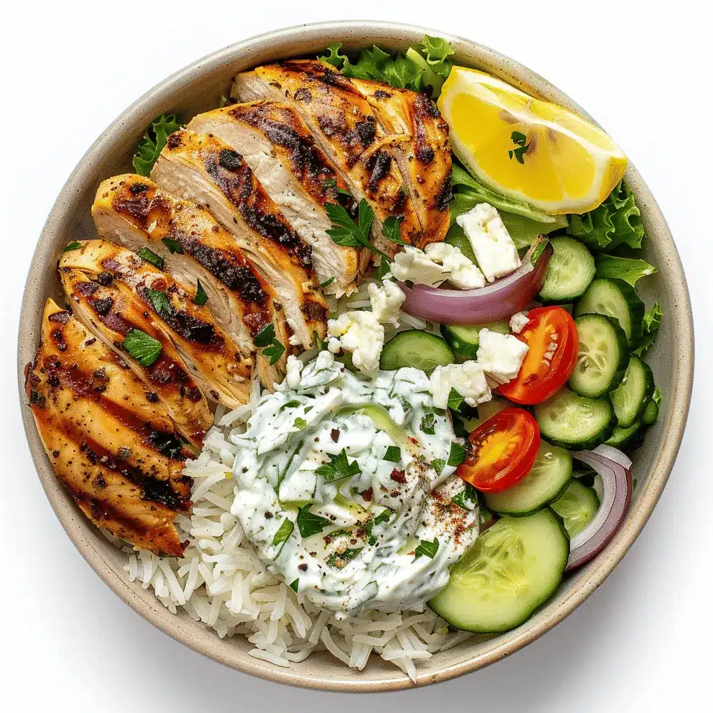 Greek chicken bowl recipe preparation steps