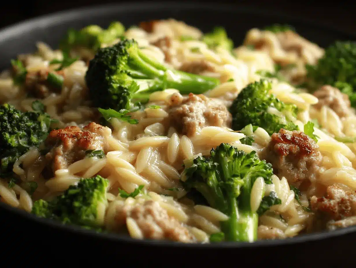 ground turkey orzo preparation steps