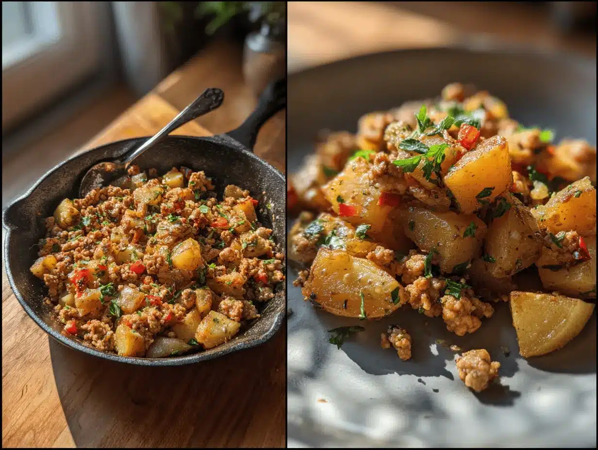 ground turkey with potatoes preparation steps