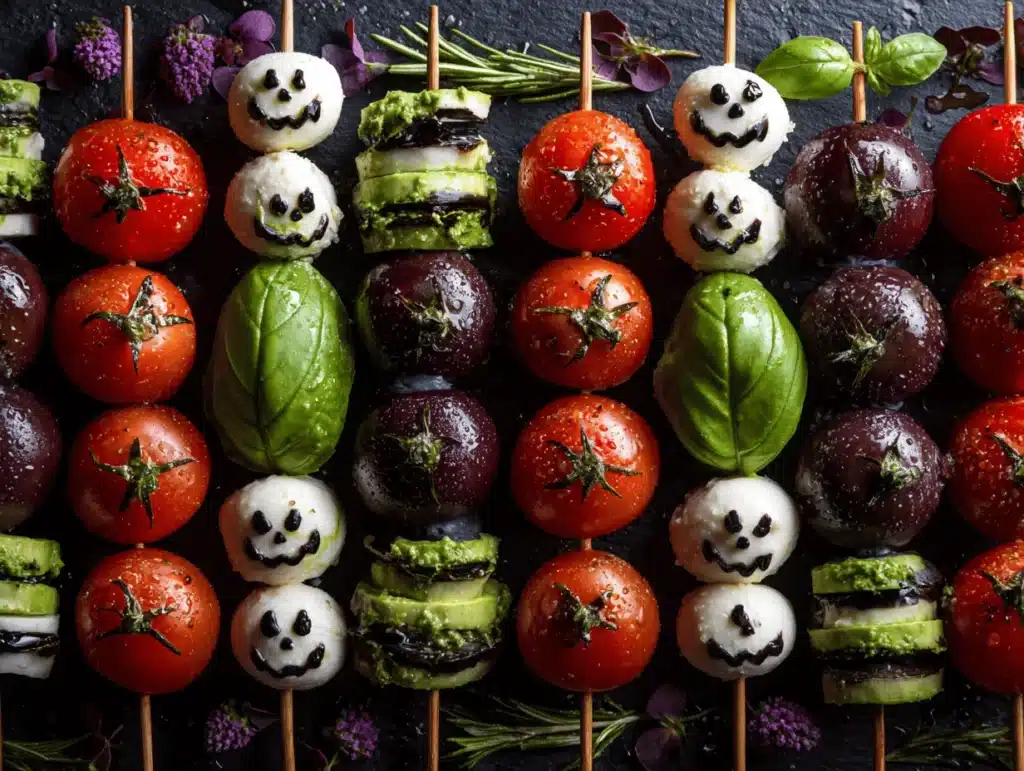 Halloween Caprese Skewers - featured image