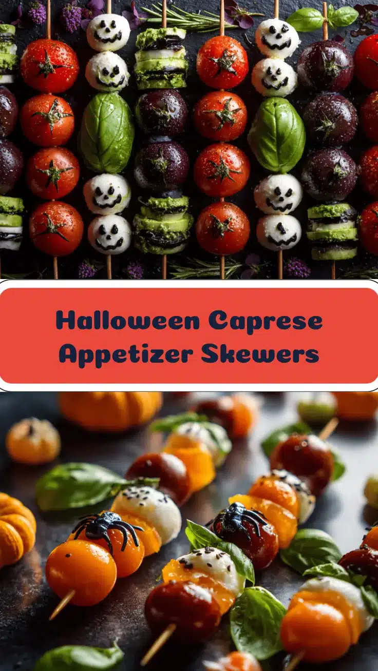 Halloween Caprese Skewers recipe