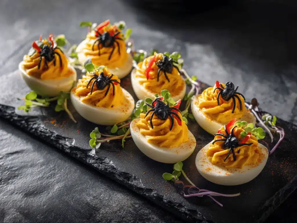 Halloween deviled eggs - featured image