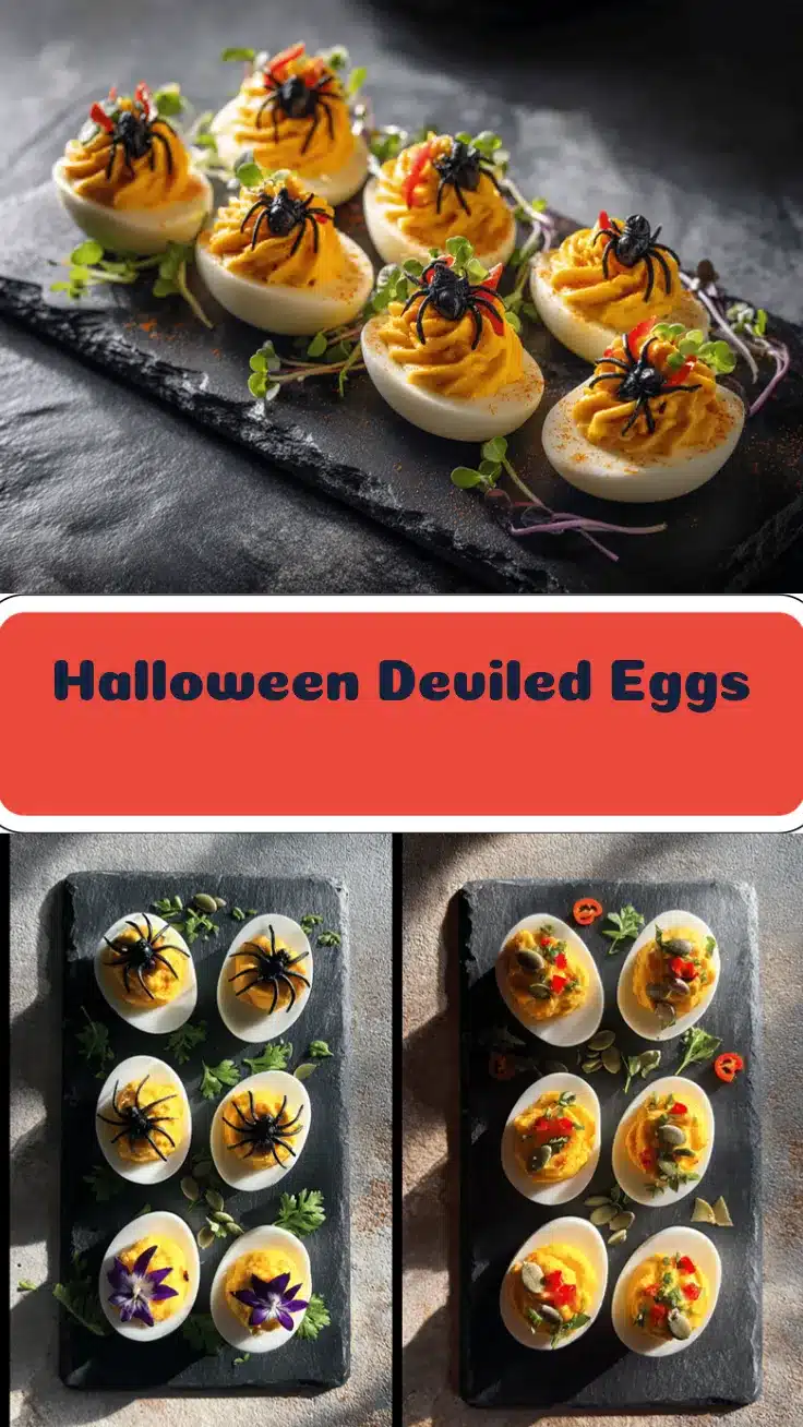 Halloween deviled eggs recipe