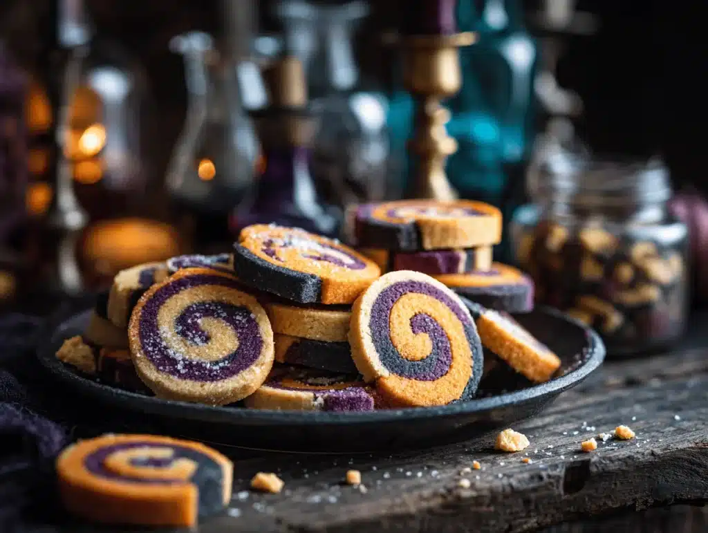 Halloween Pinwheel Sugar Cookies - featured image