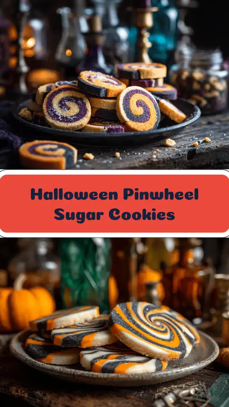 Halloween Pinwheel Sugar Cookies recipe