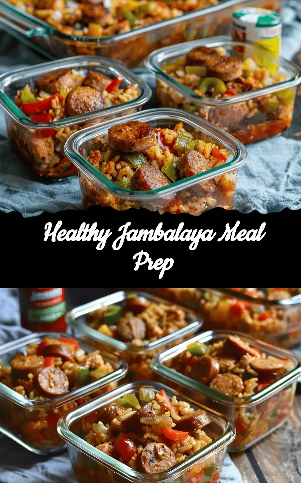 healthy jambalaya meal prep recipe