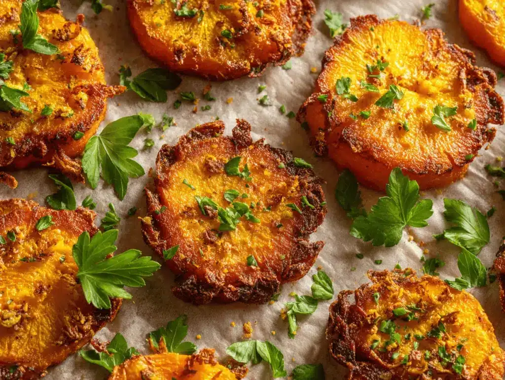 healthy smashed carrots - featured image