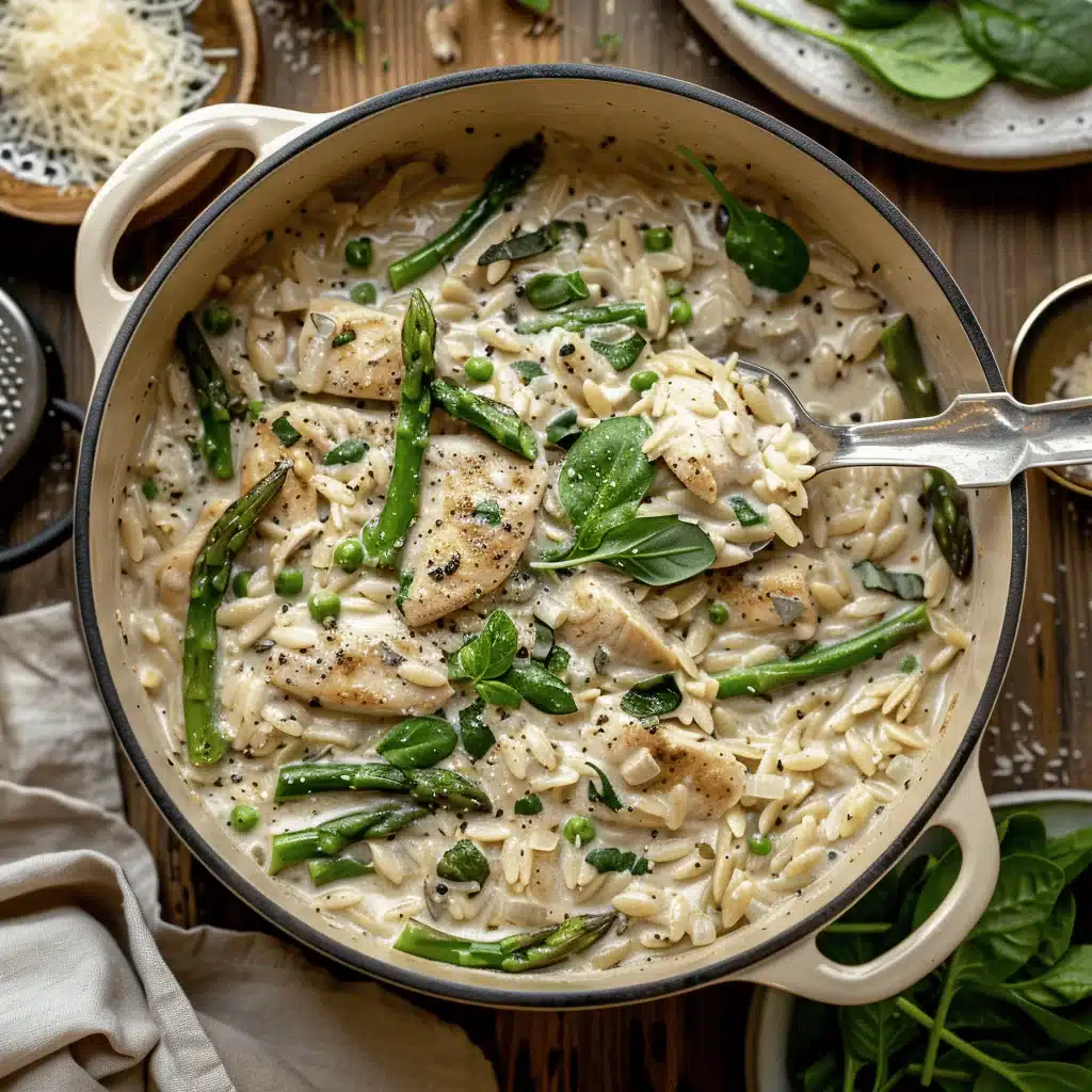 high protein chicken orzo - featured image