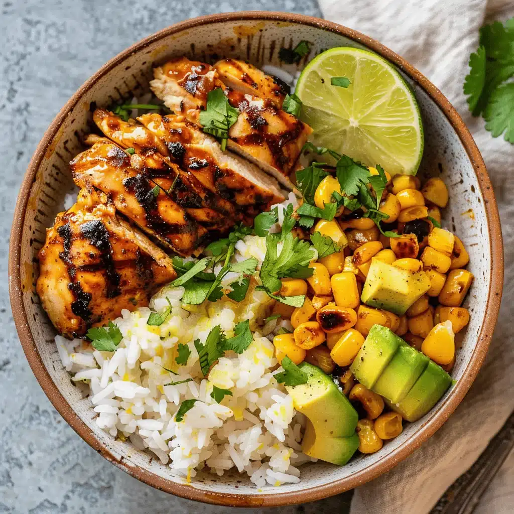 honey chipotle chicken rice bowls - featured image