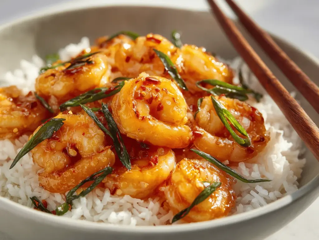 honey garlic shrimp - featured image
