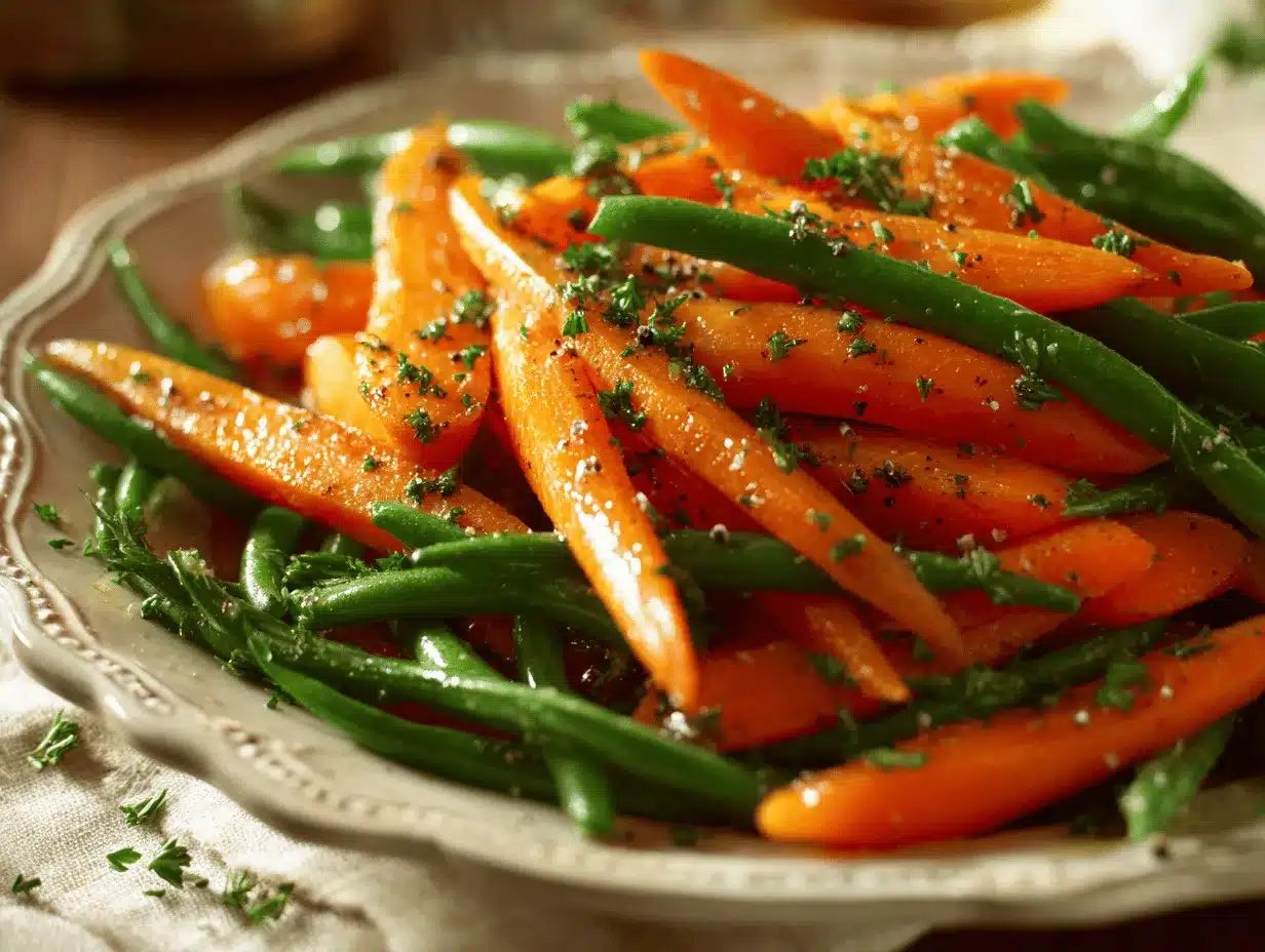 honey glazed carrots and green beans preparation steps