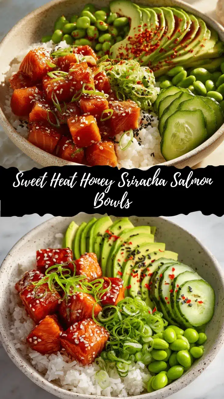 honey sriracha salmon bowls recipe