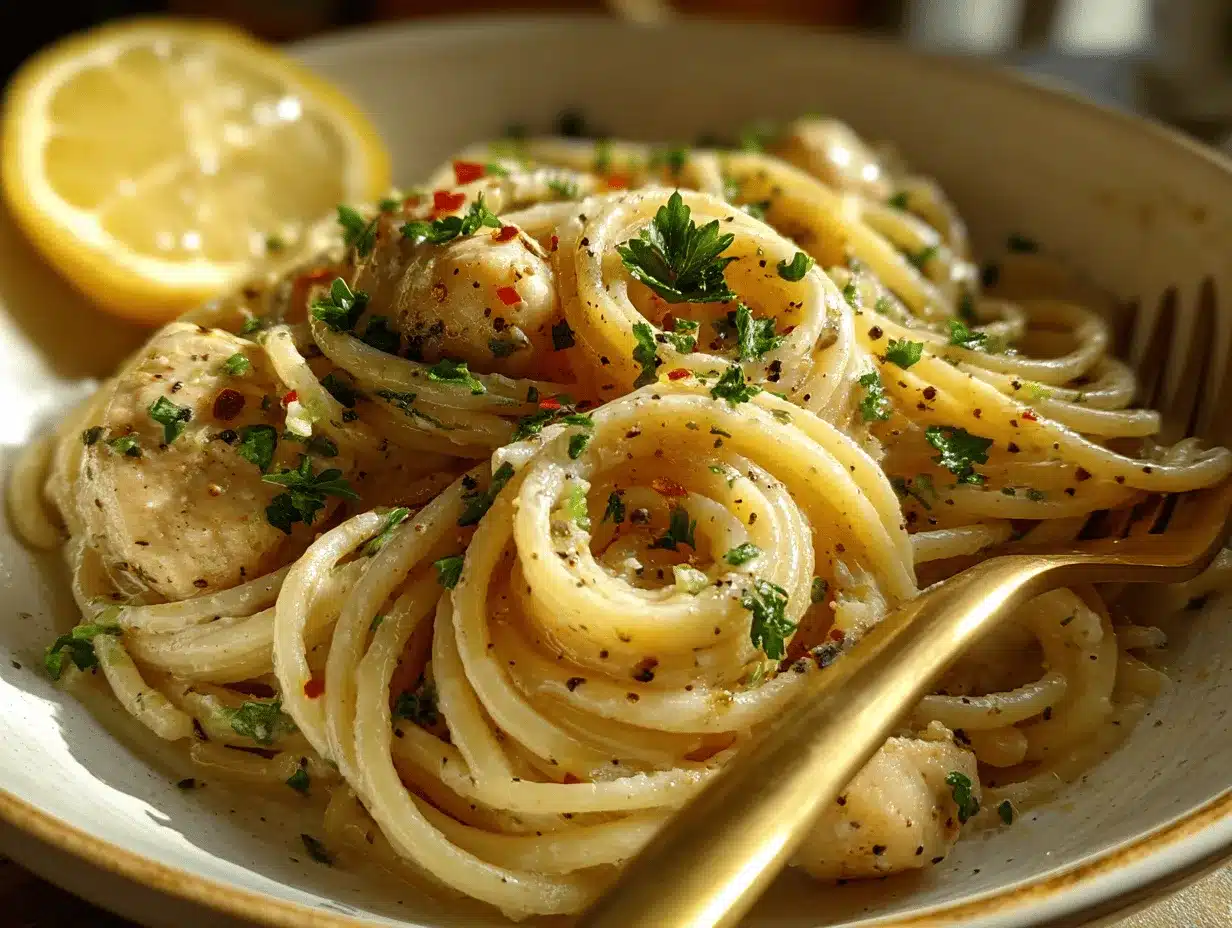 lemon chicken pasta preparation steps