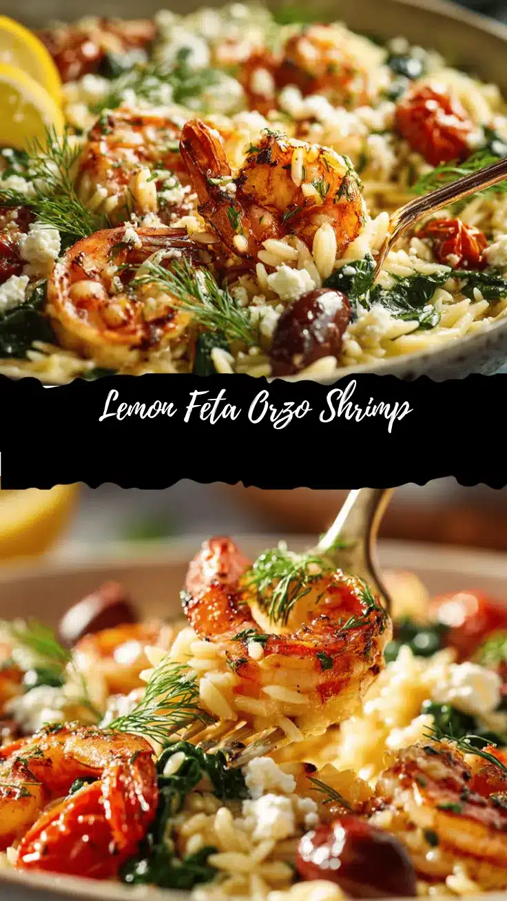 lemon feta orzo shrimp recipe