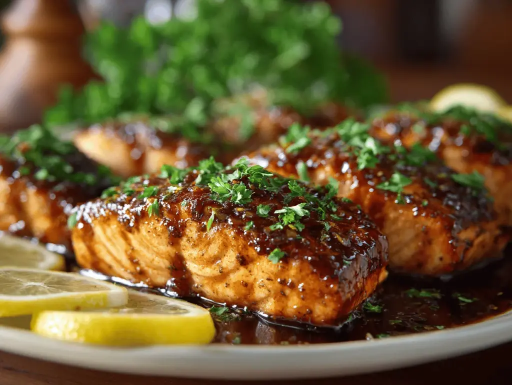 maple Dijon glazed baked salmon - featured image