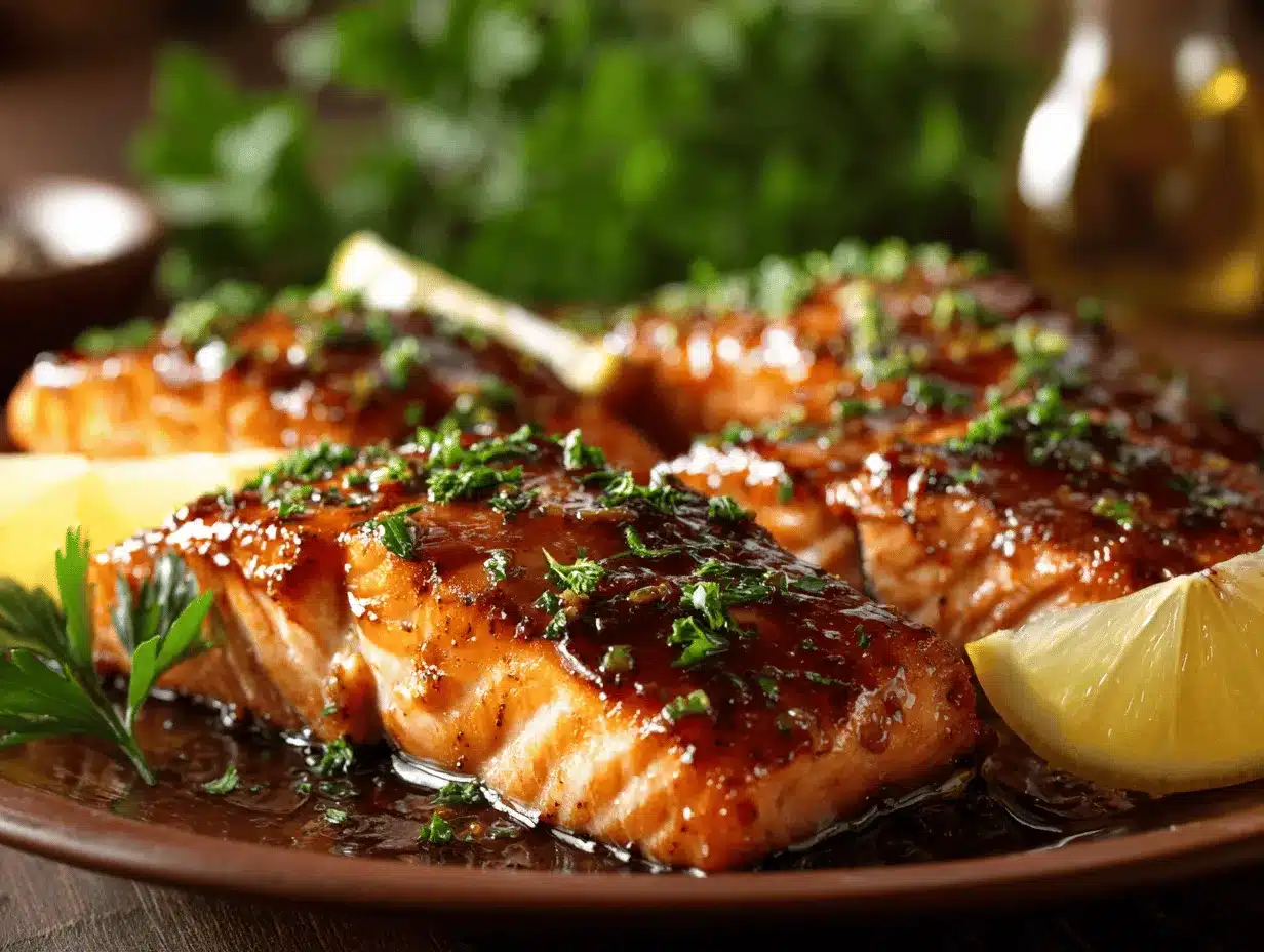 maple Dijon glazed baked salmon preparation steps