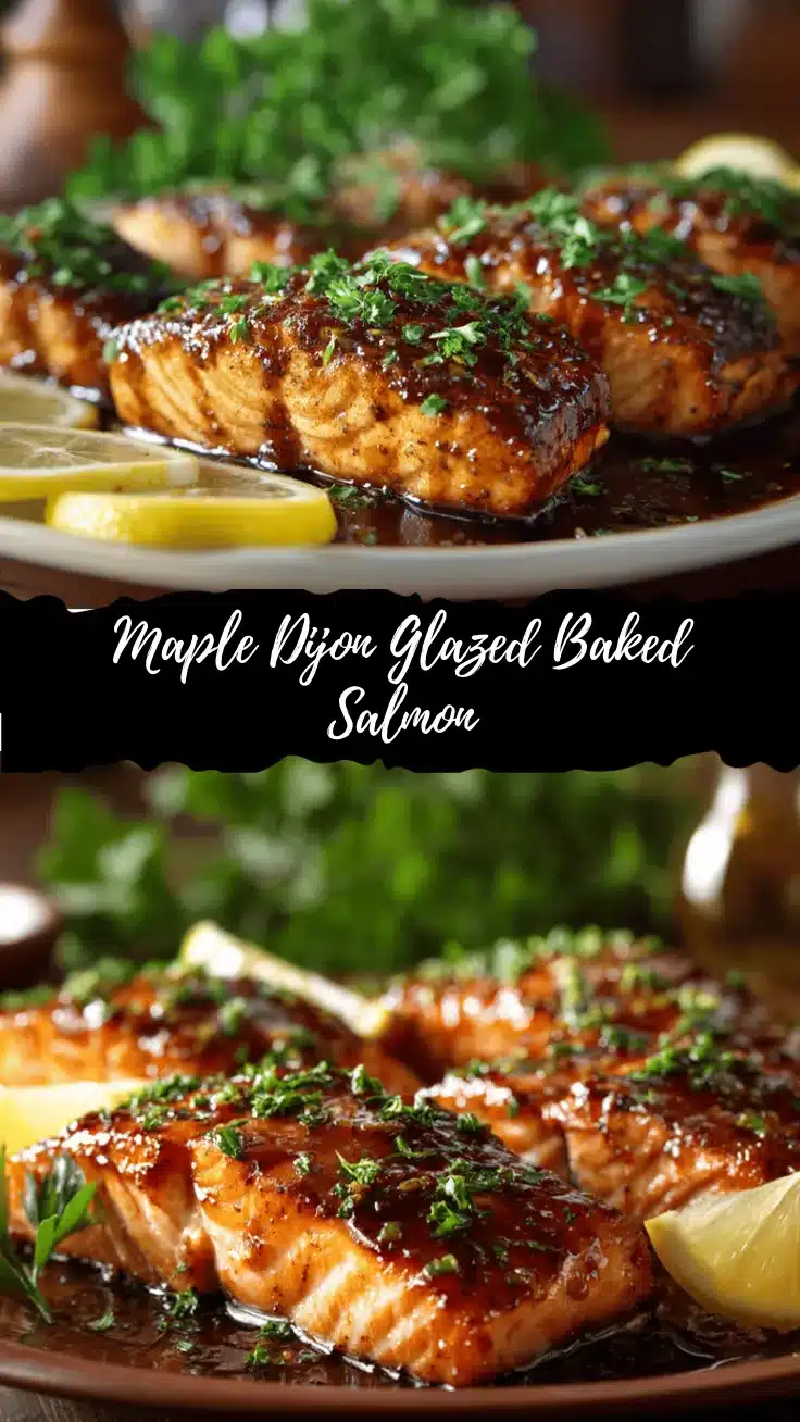 maple Dijon glazed baked salmon recipe