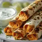 oven baked chicken taquitos - featured image