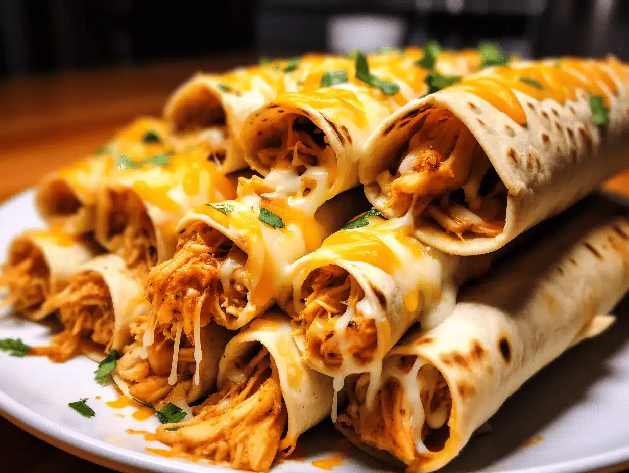 oven baked chicken taquitos preparation steps