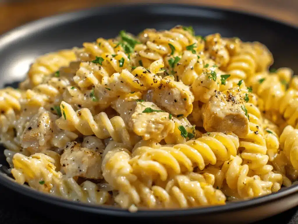 Parmesan chicken pasta crockpot - featured image